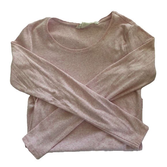 Long Sleeve Pale Pink T-shirt - Picture 1 of 2